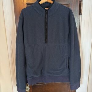J. Crew Men's Dark Blue Zip-Up fleece